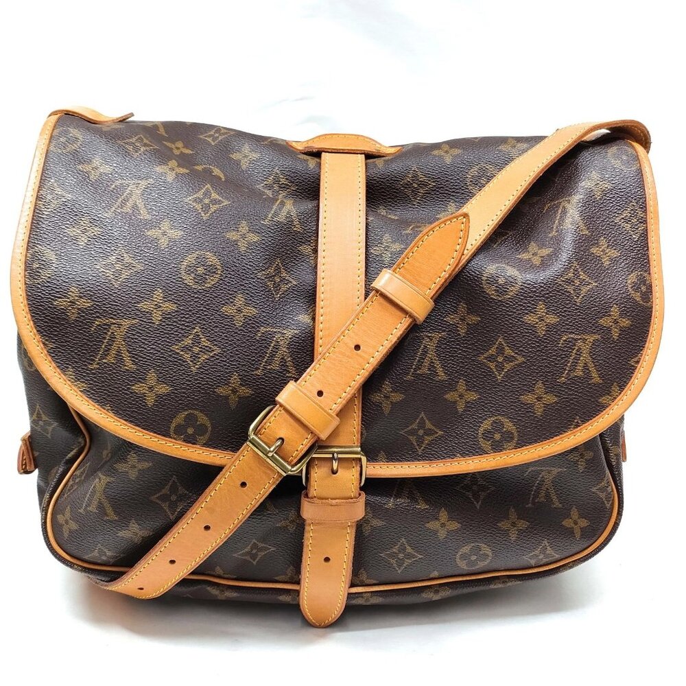 Louis Vuitton LV Crossbody bag Saumur 35 Brown Monogram 830-082125